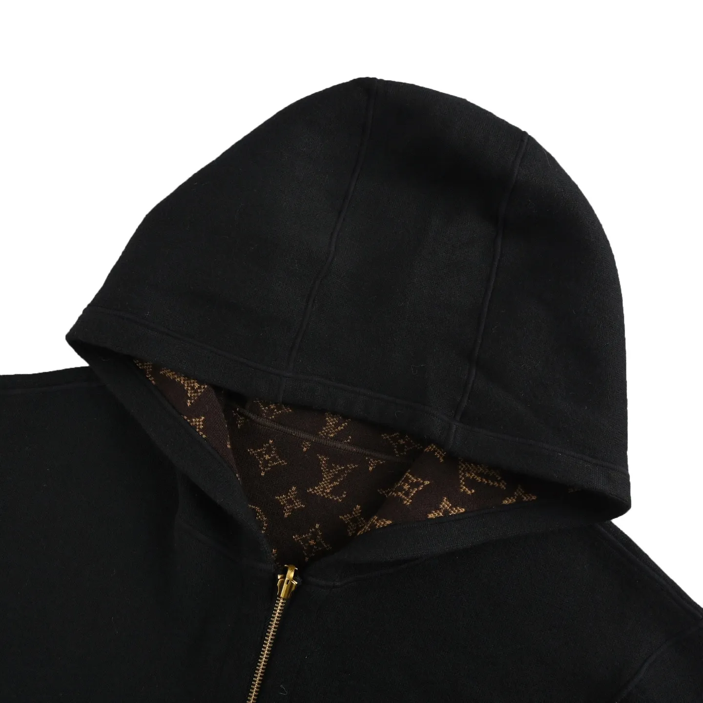 Louis Vuitton/Louis Vuitton 25Fw double-sided presbyopic hooded knitted jacket